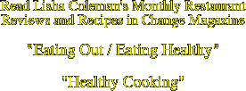 Read Lisha Coleman's Monthly Restaurant 